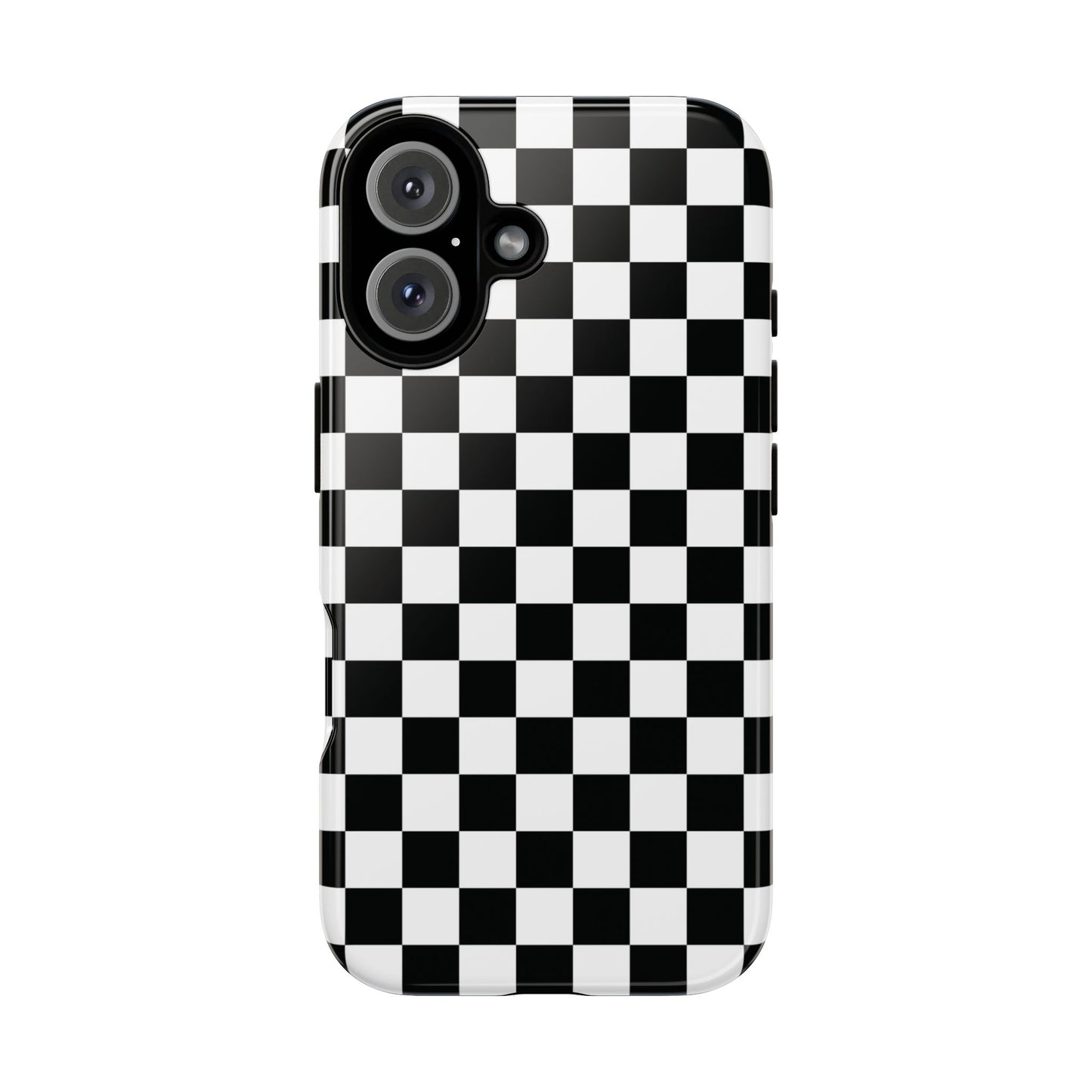 Funda para iPhone con diseño de cuadros en blanco y negro de Skater Girl