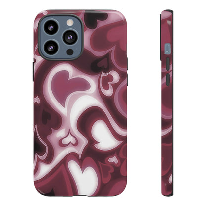 Funda para iPhone con corazones de ensueño | Corazones retro