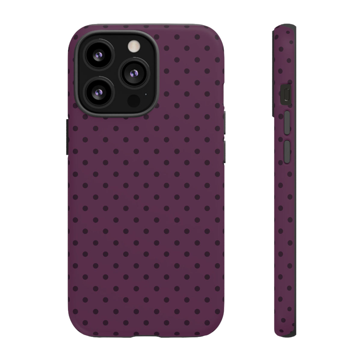 Plum Mood | Polka Dot iPhone Case