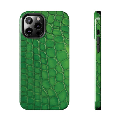 Glossy Croc | Green iPhone Case