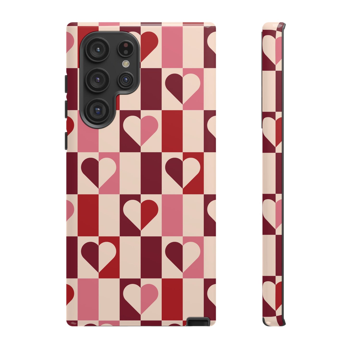 Funda Galaxy con corazones geométricos Devoted