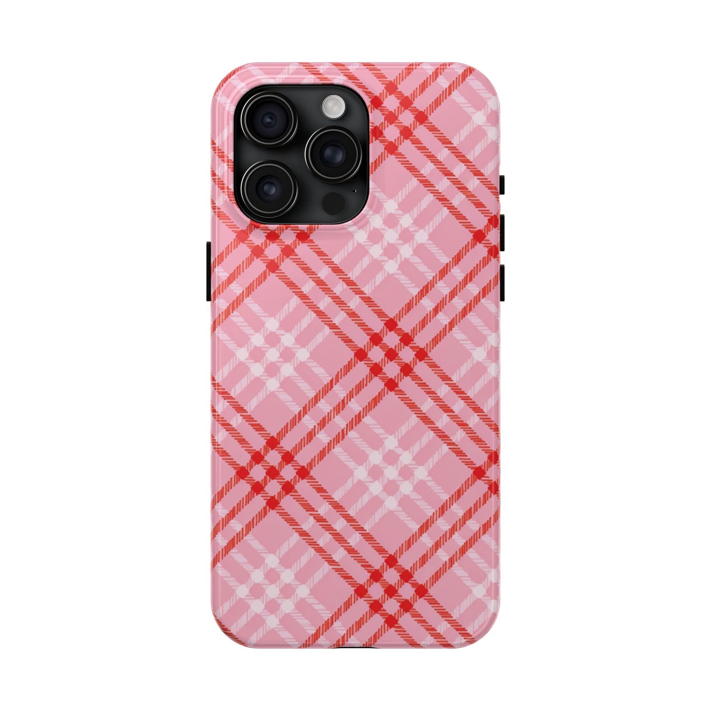 Chanelle | Pink Plaid iPhone Case