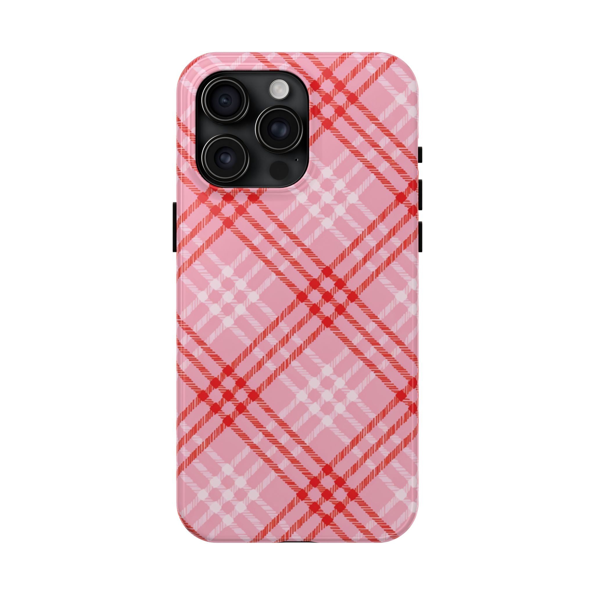 Chanelle Pink Plaid iPhone Case