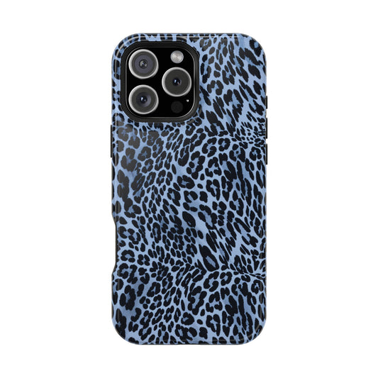 Into the Blue | Blue Leopard Print iPhone Case