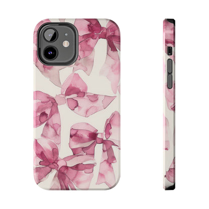 Whimsy | Pink Bows iPhone Case