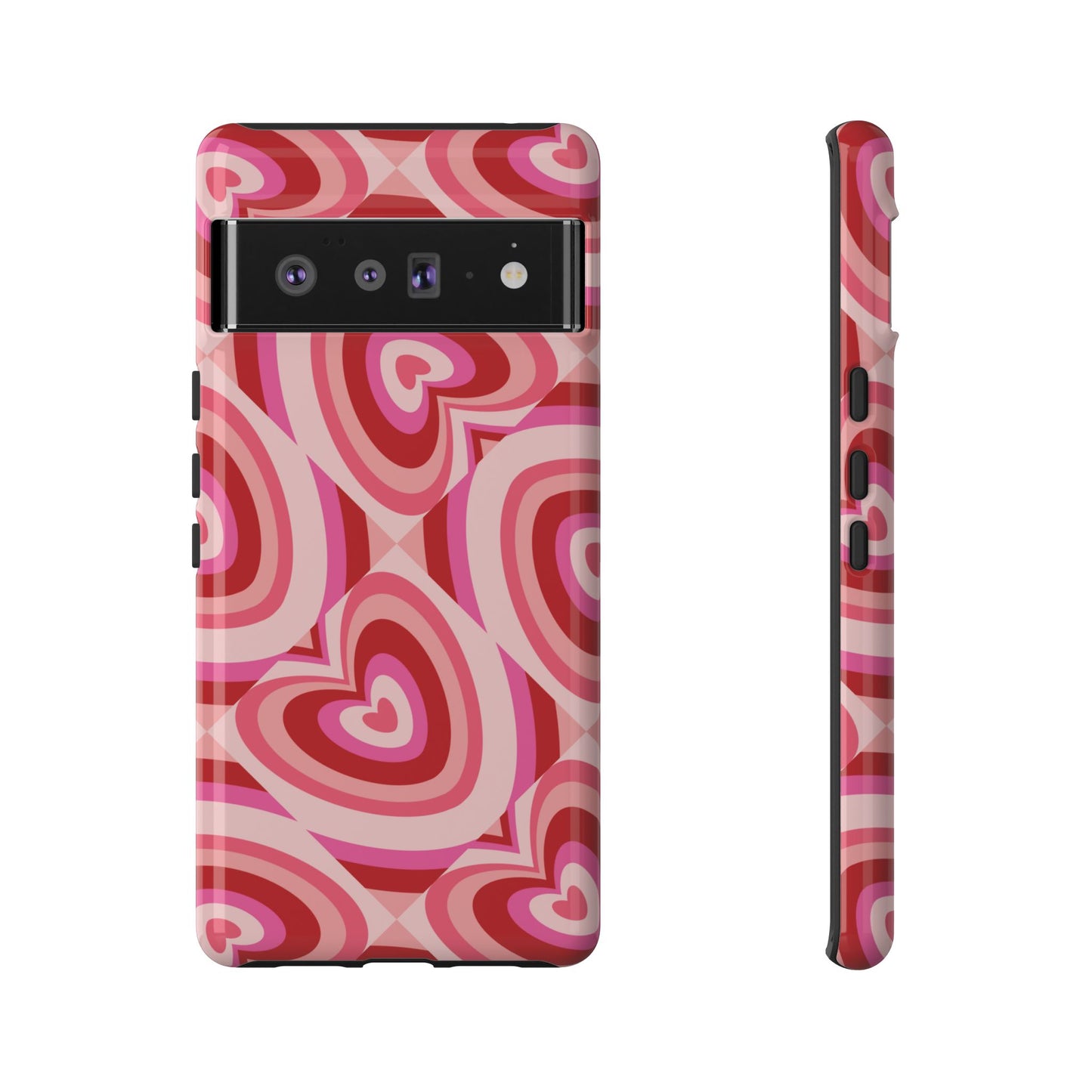 Hearts Squared | Pink Retro Heart Case