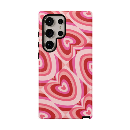 Hearts Squared | Pink Retro Heart Case