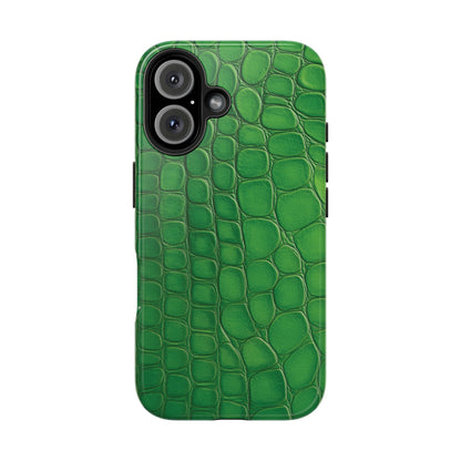 Glossy Croc | Green iPhone Case