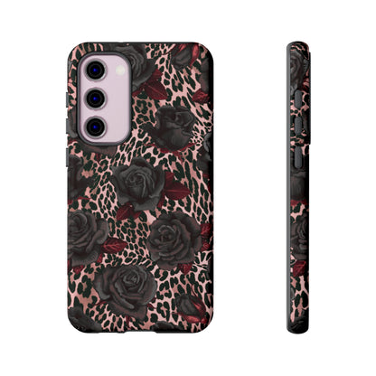 Midnight Rose | Pink Leopard Floral Case