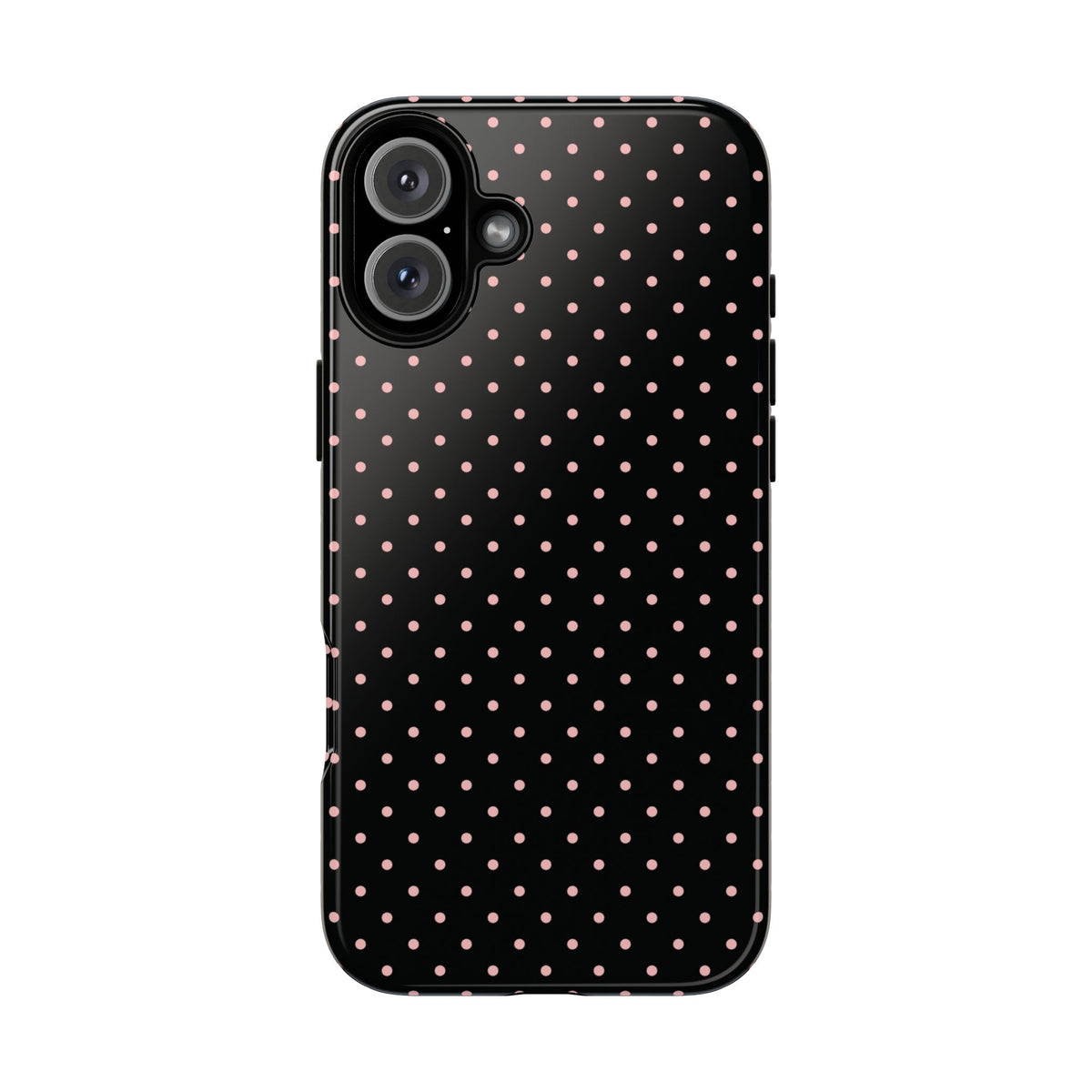 Polka Flirt | Pink & Black Polka Dot iPhone Case