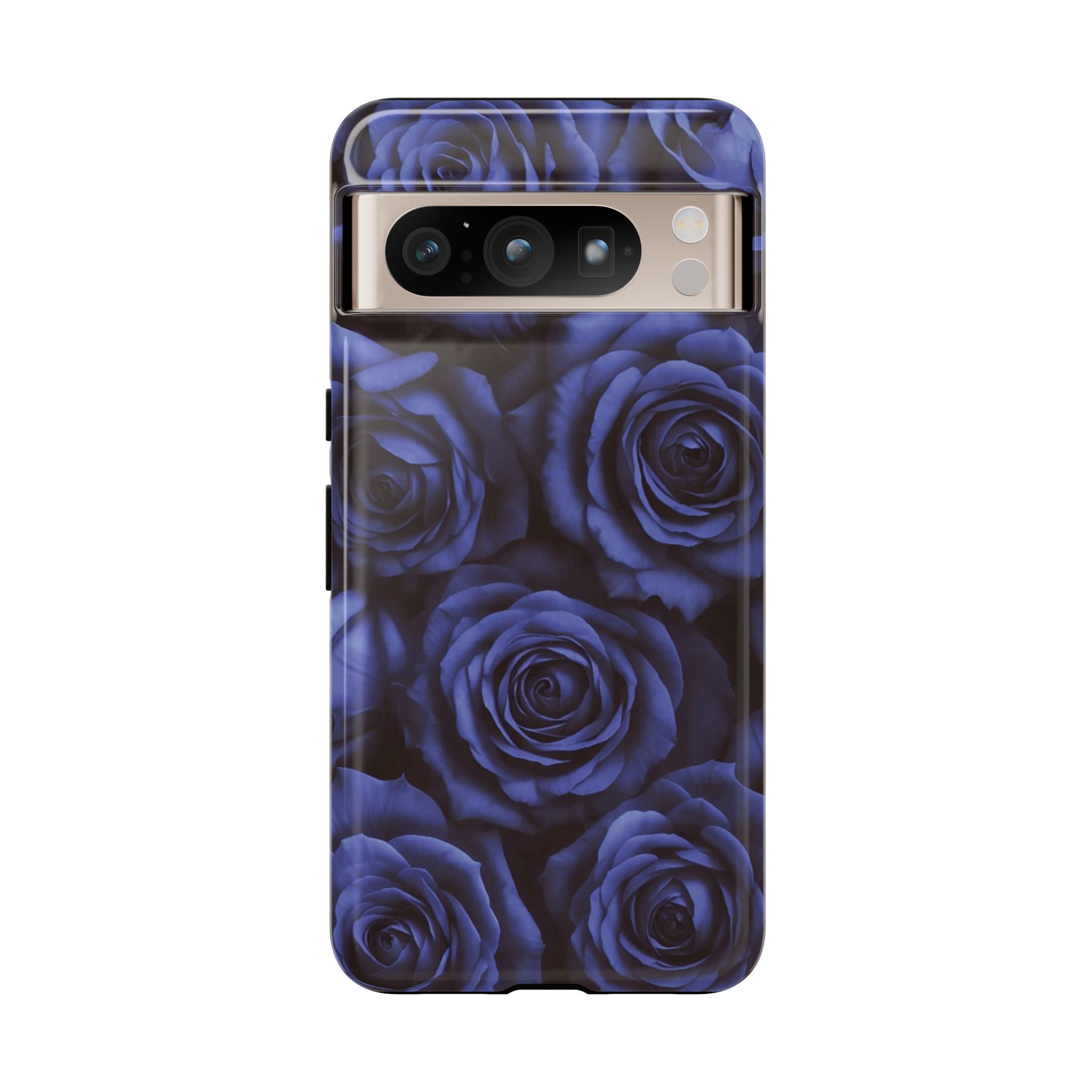 Blue Mood Rose Pixel Case
