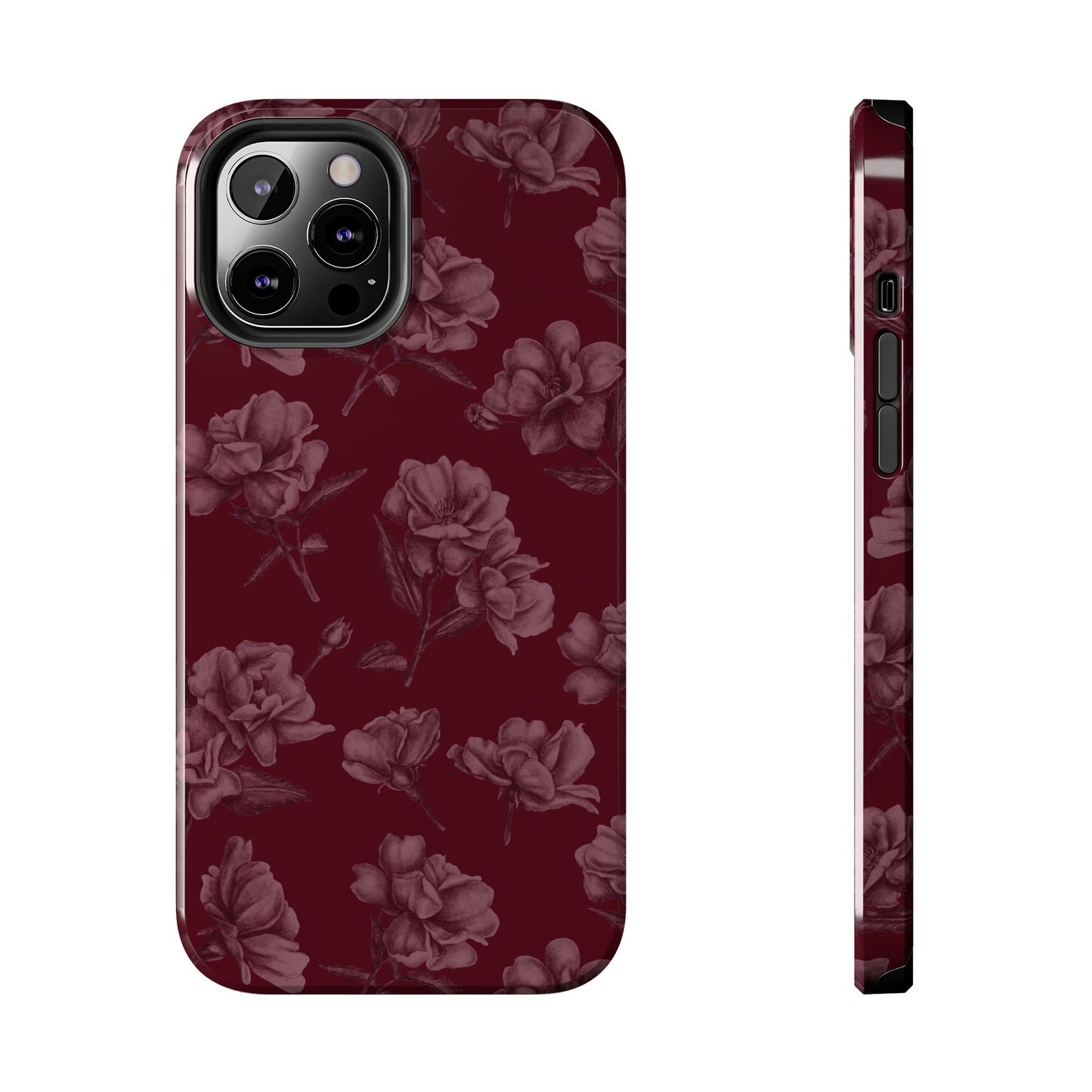 Femme Fatale | Coque iPhone à motif floral foncé