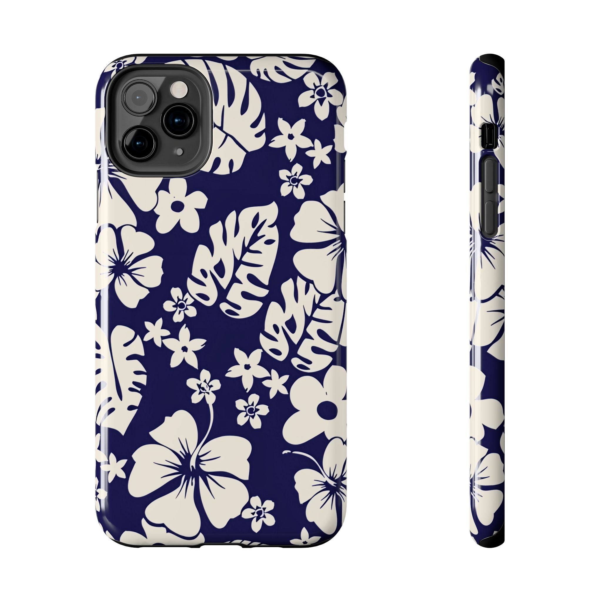 Tiki Beach Blue Floral iPhone Case