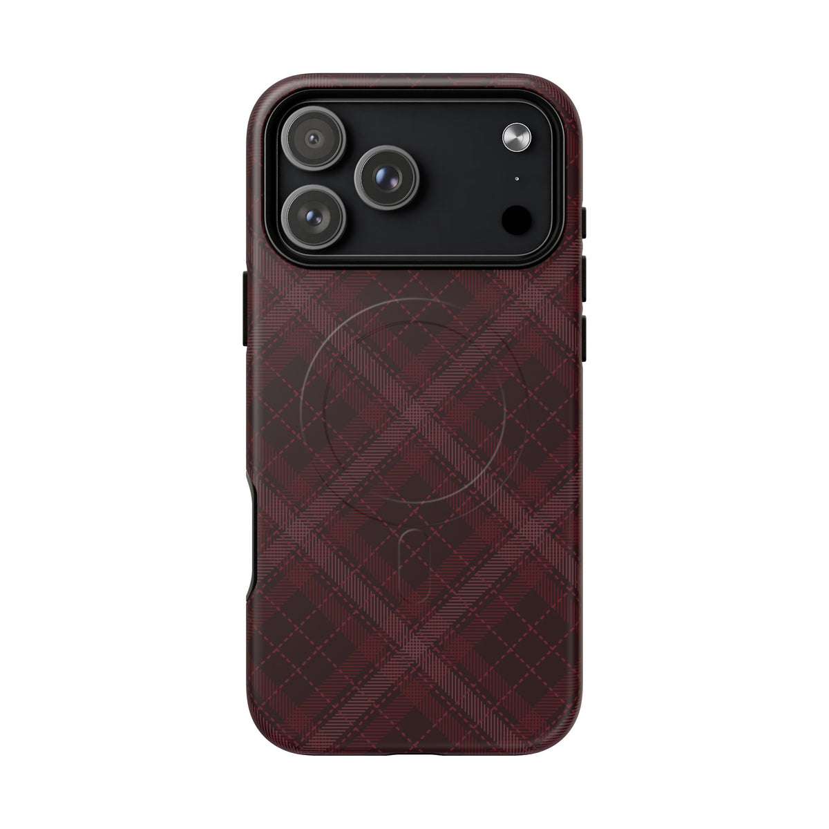 Trendsetter | Burgundy Plaid MagSafe Case