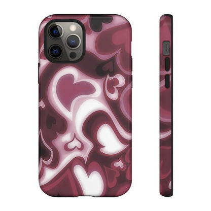 Funda para iPhone con corazones de ensueño | Corazones retro