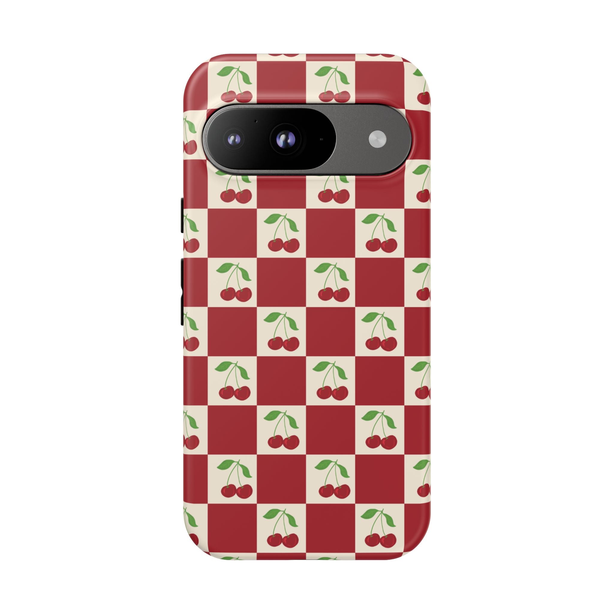 Cherry Check Phone Case