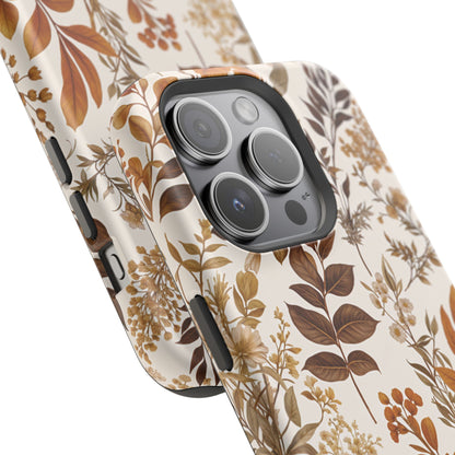 Autumn Botanical | Brown Floral MagSafe Case