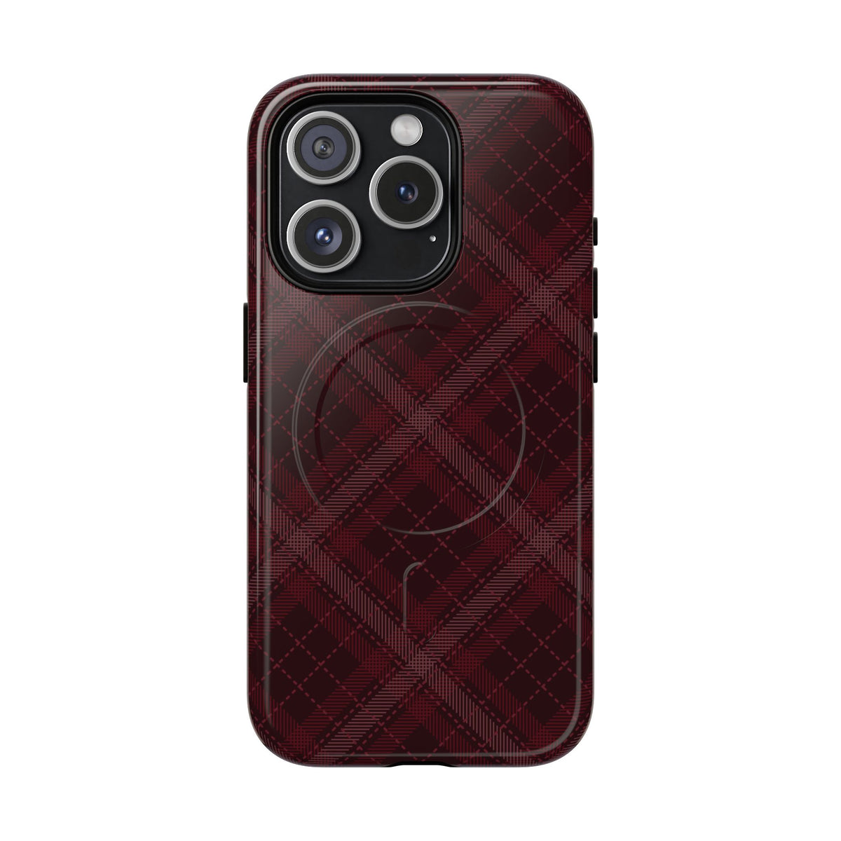 Trendsetter | Burgundy Plaid MagSafe Case