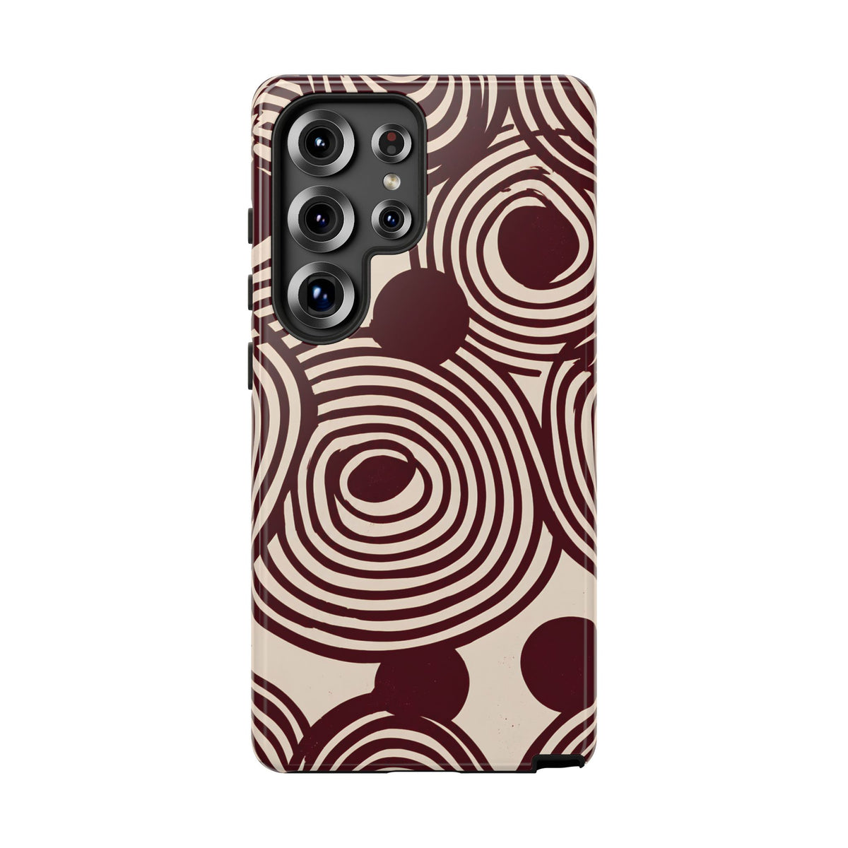 Retrograde | Burgundy Retro Geometric Galaxy Case