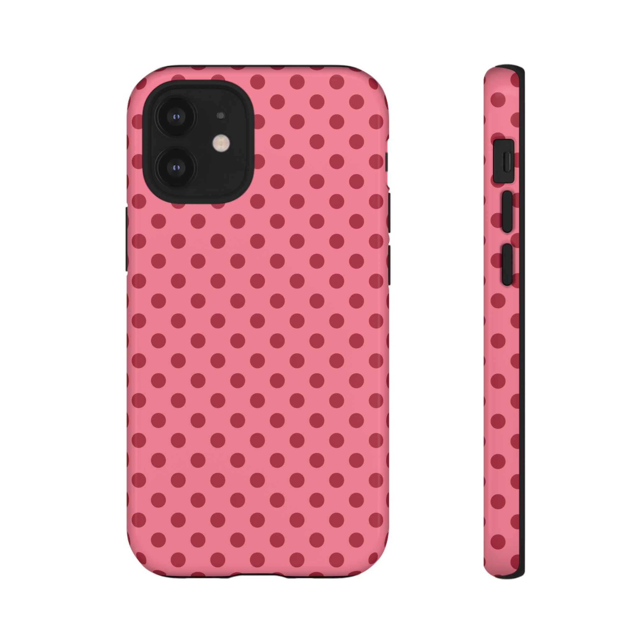 Berry Kiss Polka Dot iPhone Case