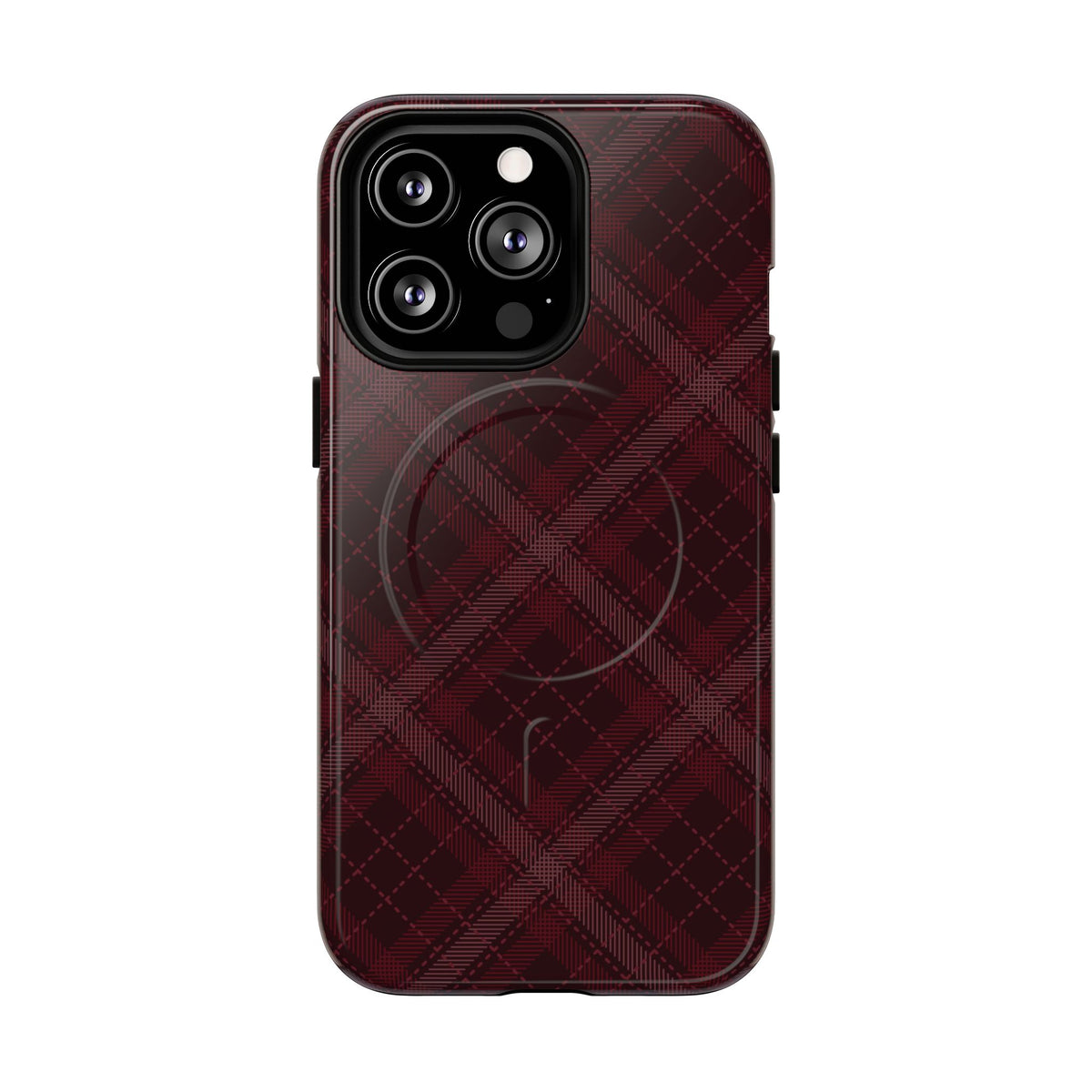 Trendsetter | Burgundy Plaid MagSafe Case