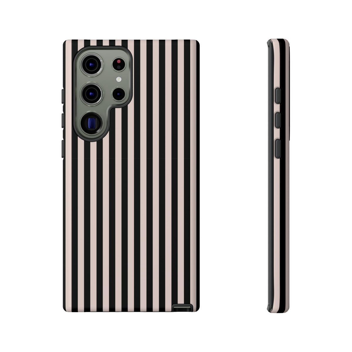Stripe Tease | Pink & Black Striped Galaxy Case