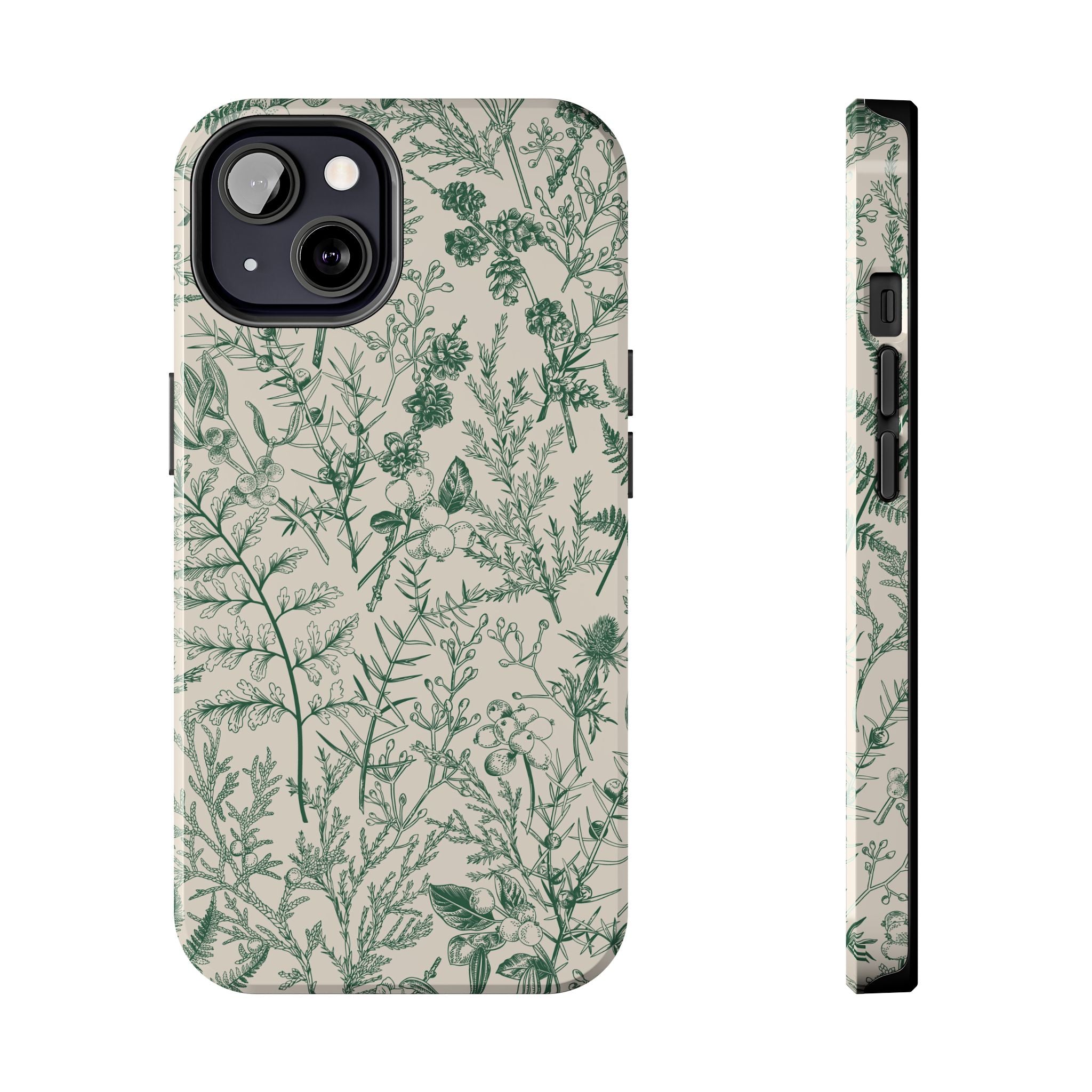 Sage Botanical Floral iPhone Case