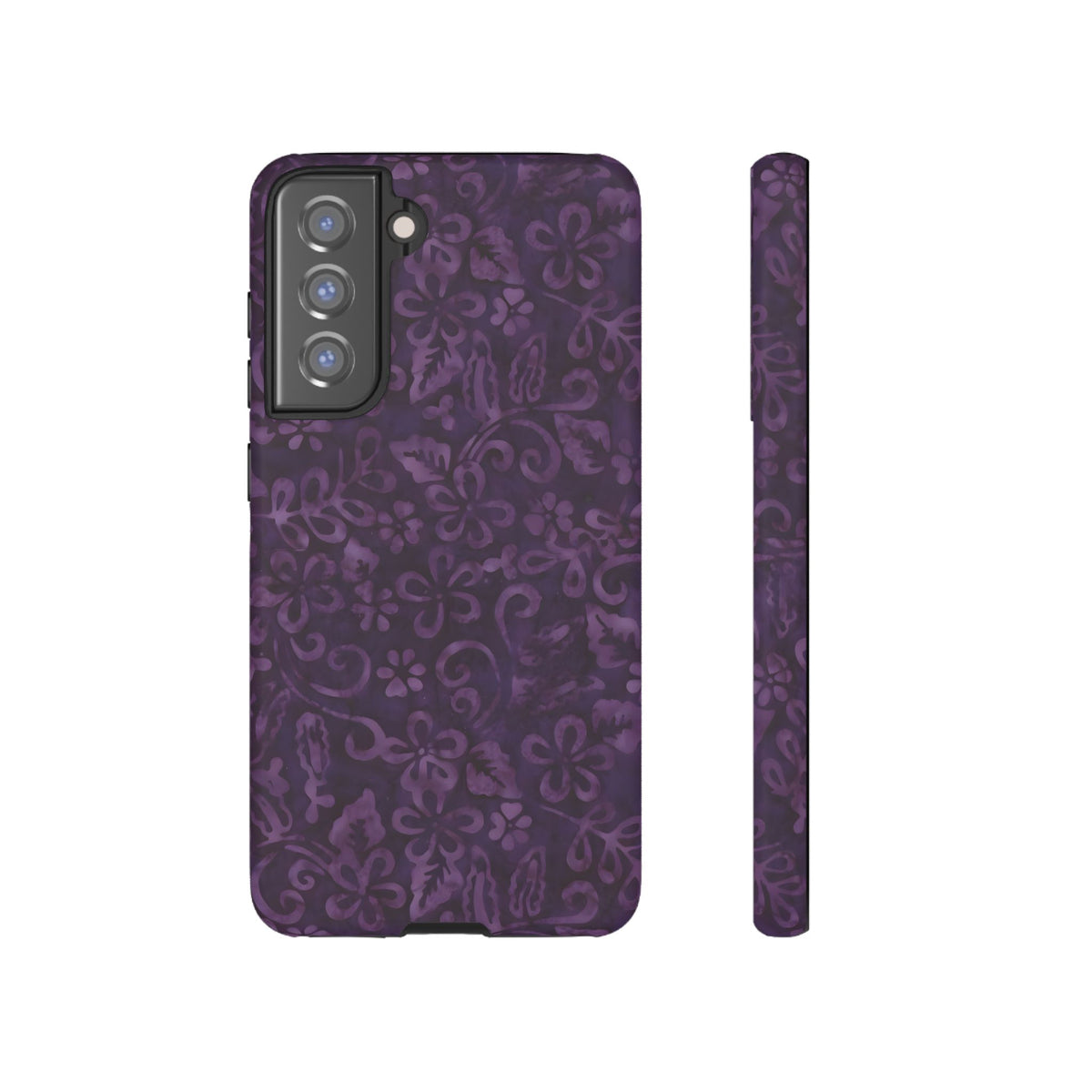 Dark Romance | Purple Batik Floral Galaxy Case