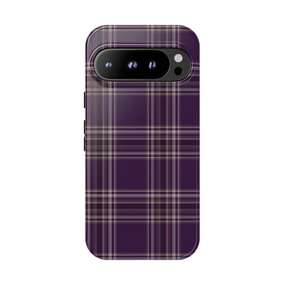 Plum Plaid | Preppy Plaid Pixel Case