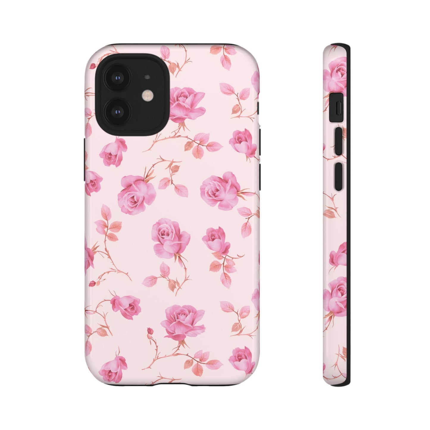 Coque iPhone à motif floral rose | Coquette