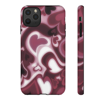 Funda para iPhone con corazones de ensueño | Corazones retro