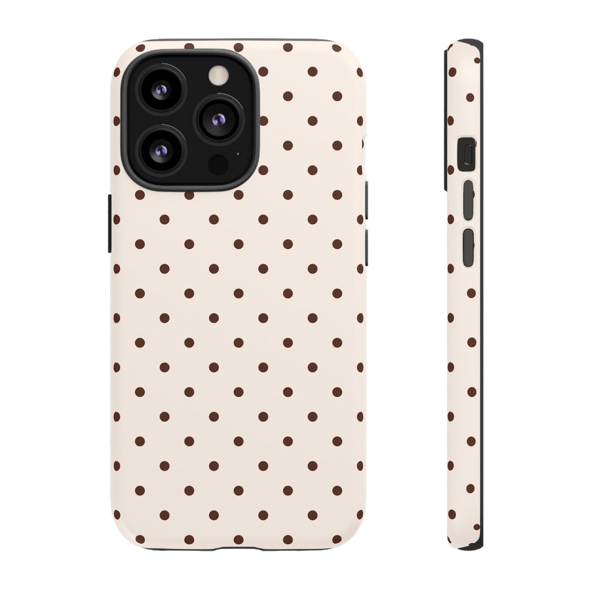 Vanilla Bean | Brown Polka Dot iPhone Case