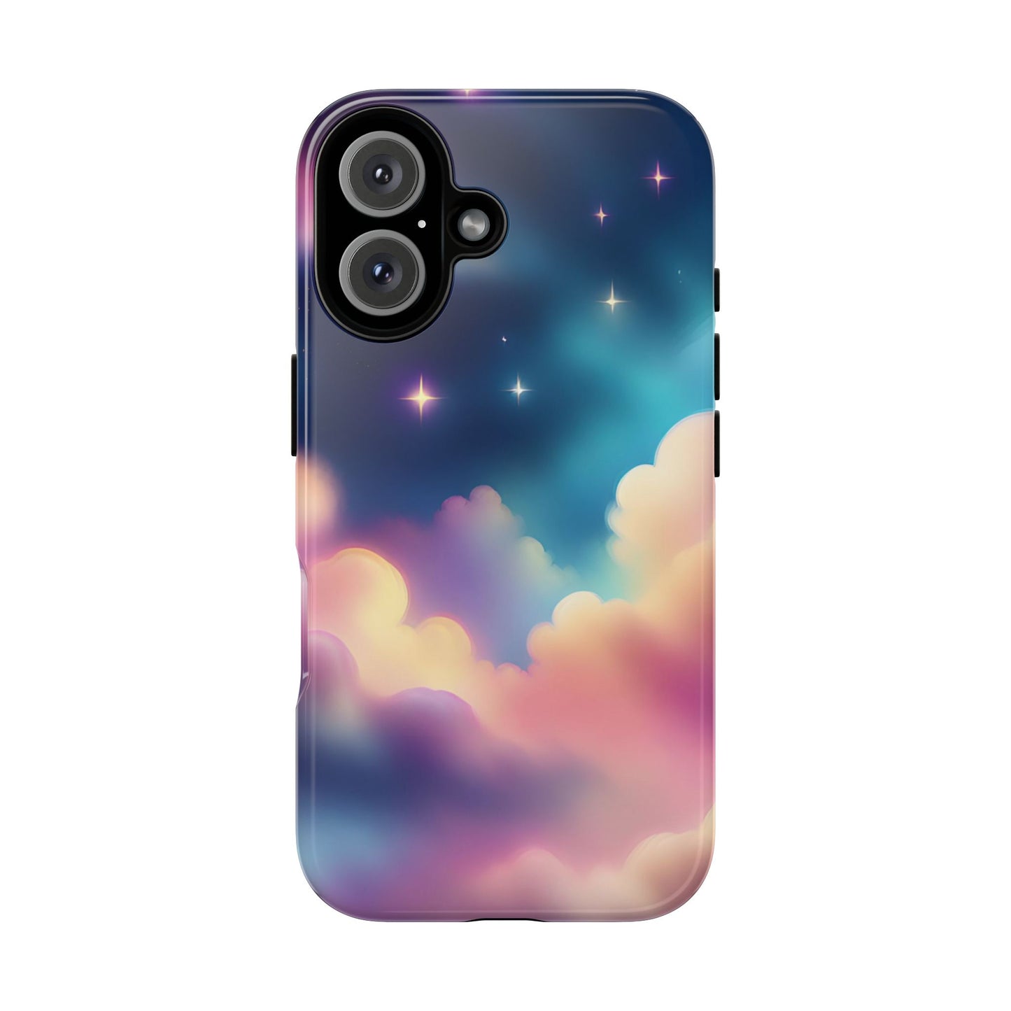 Funda retro para iPhone con diseño de noche estrellada