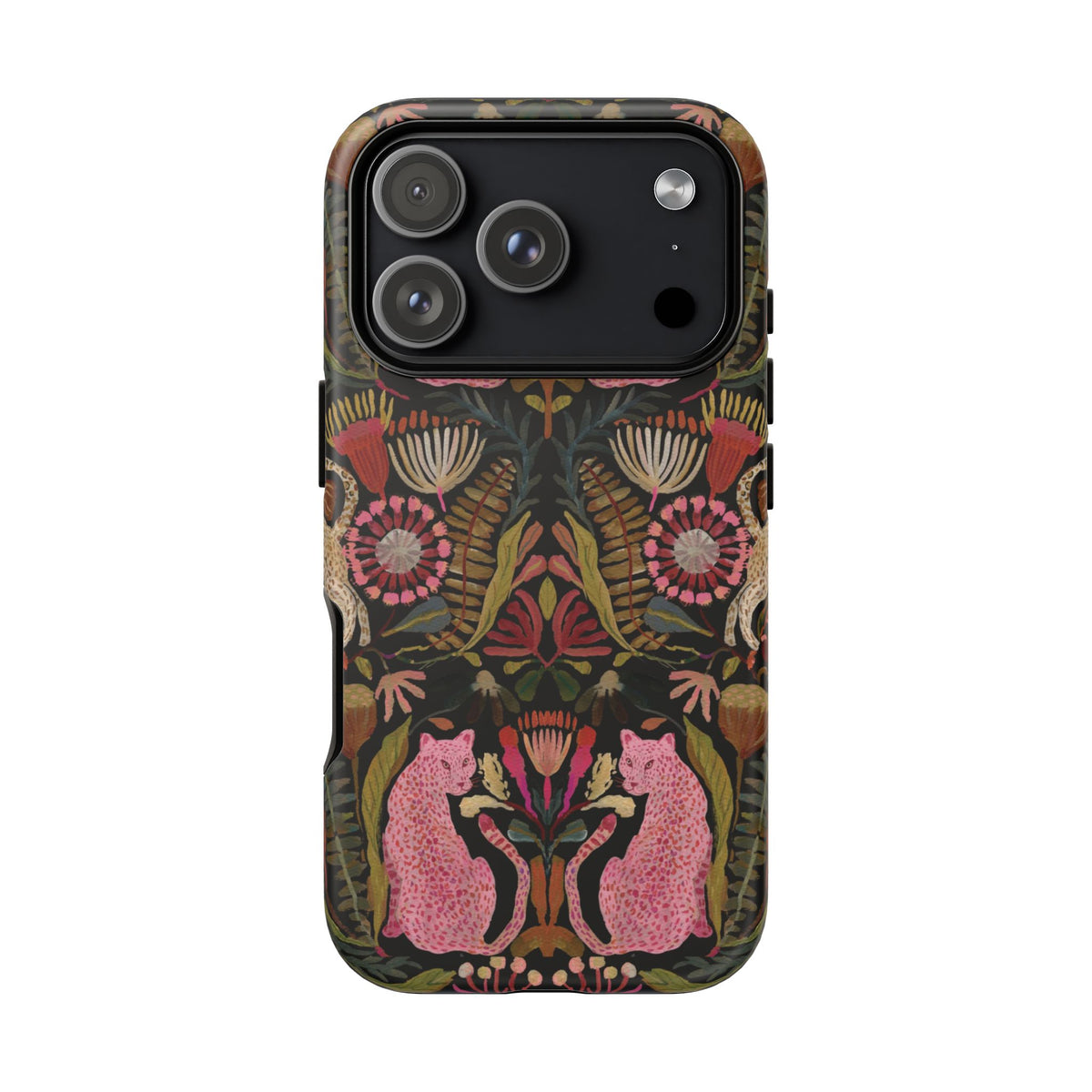 Leopard Botanical | Pink Leopard & Floral iPhone Case