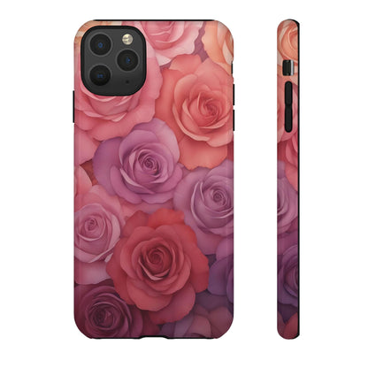 Coque iPhone à motif floral | Roses dégradées