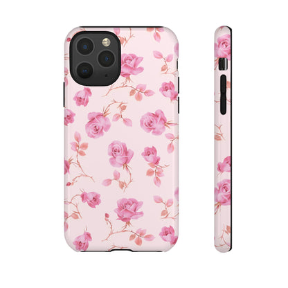 Coque iPhone à motif floral rose | Coquette