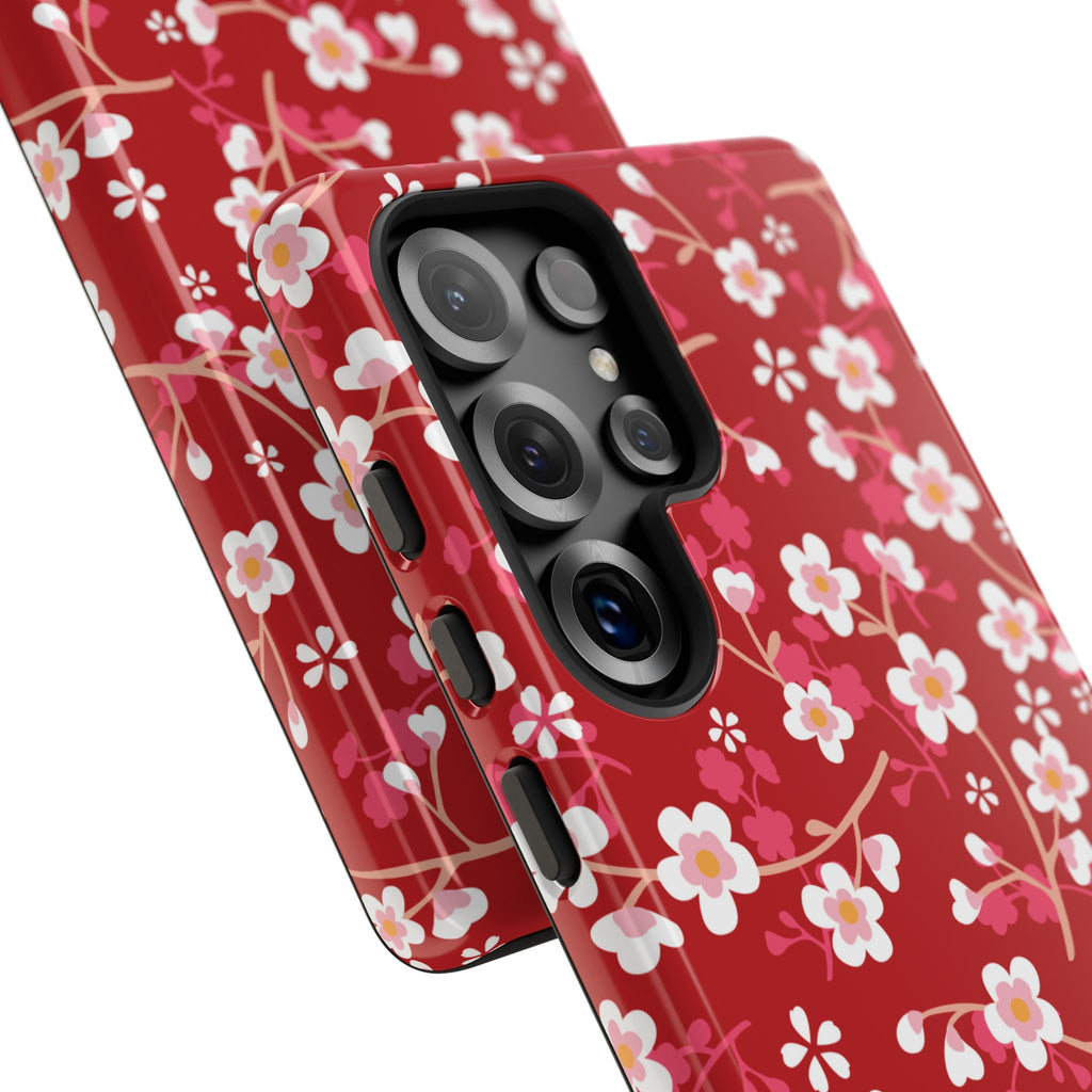 Cherry Bloom | Red Floral Galaxy Case