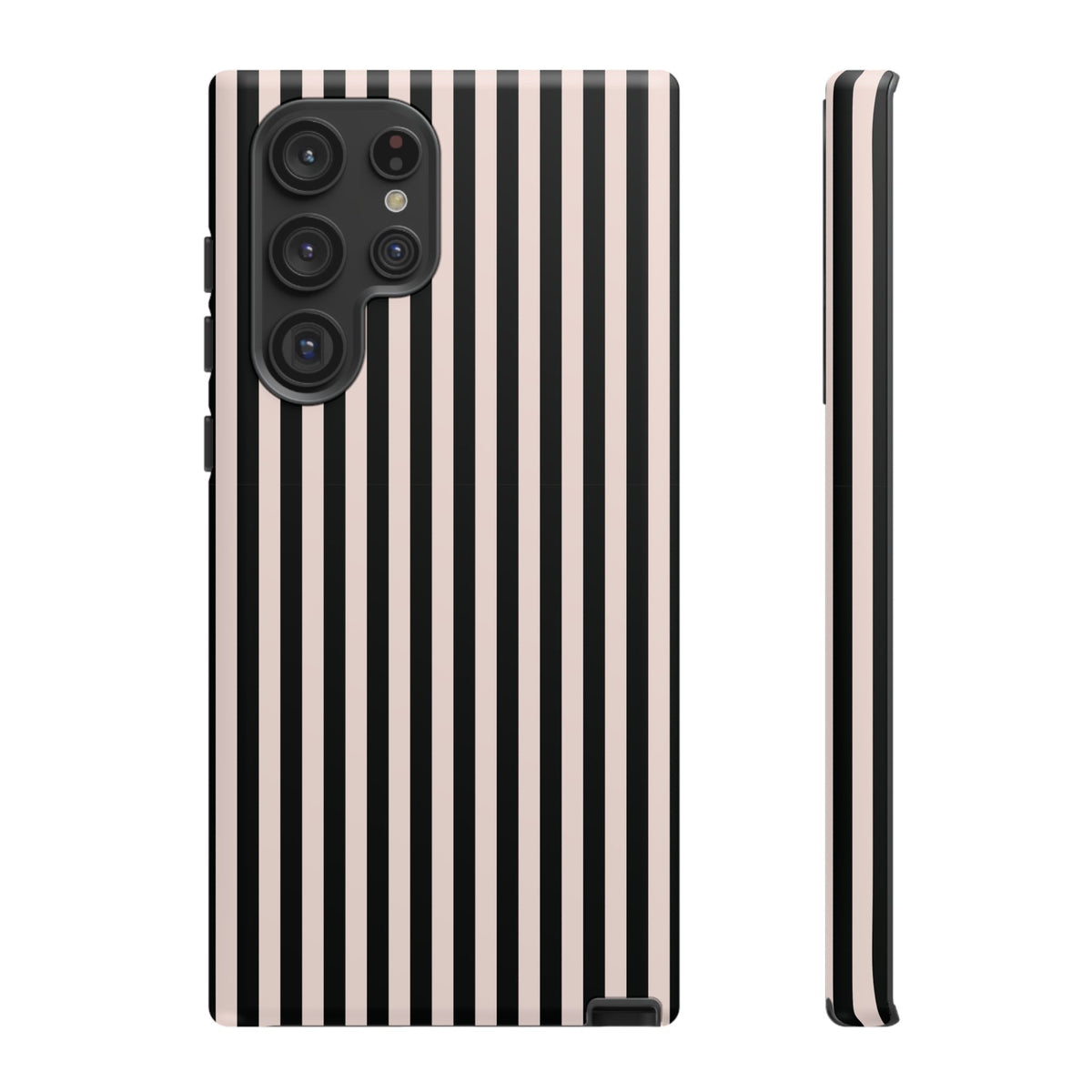 Stripe Tease | Pink & Black Striped Galaxy Case