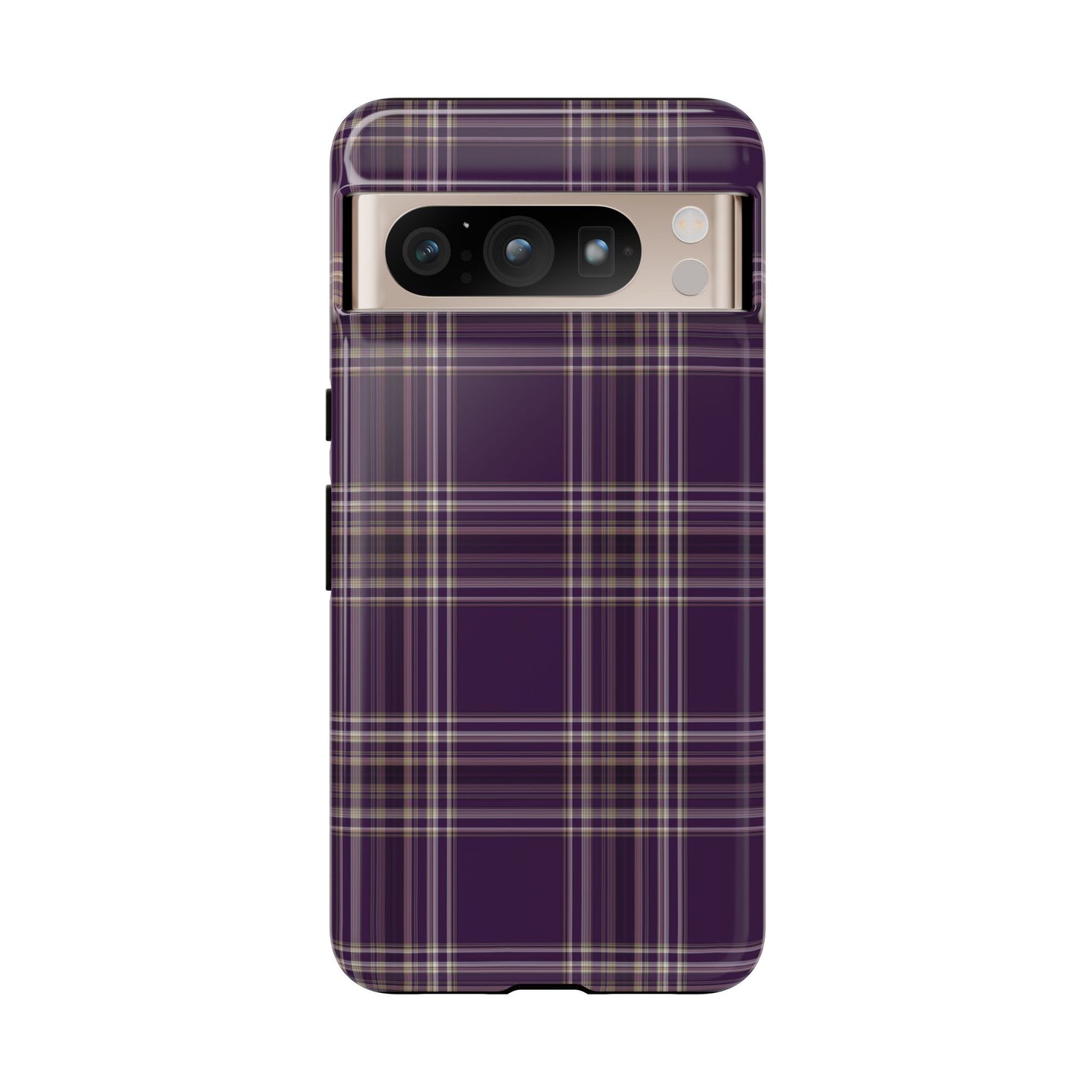 Plum Plaid | Preppy Plaid Pixel Case