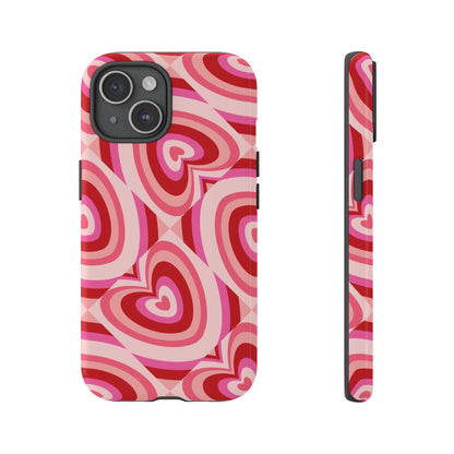 Hearts Squared | Pink Retro Heart Case