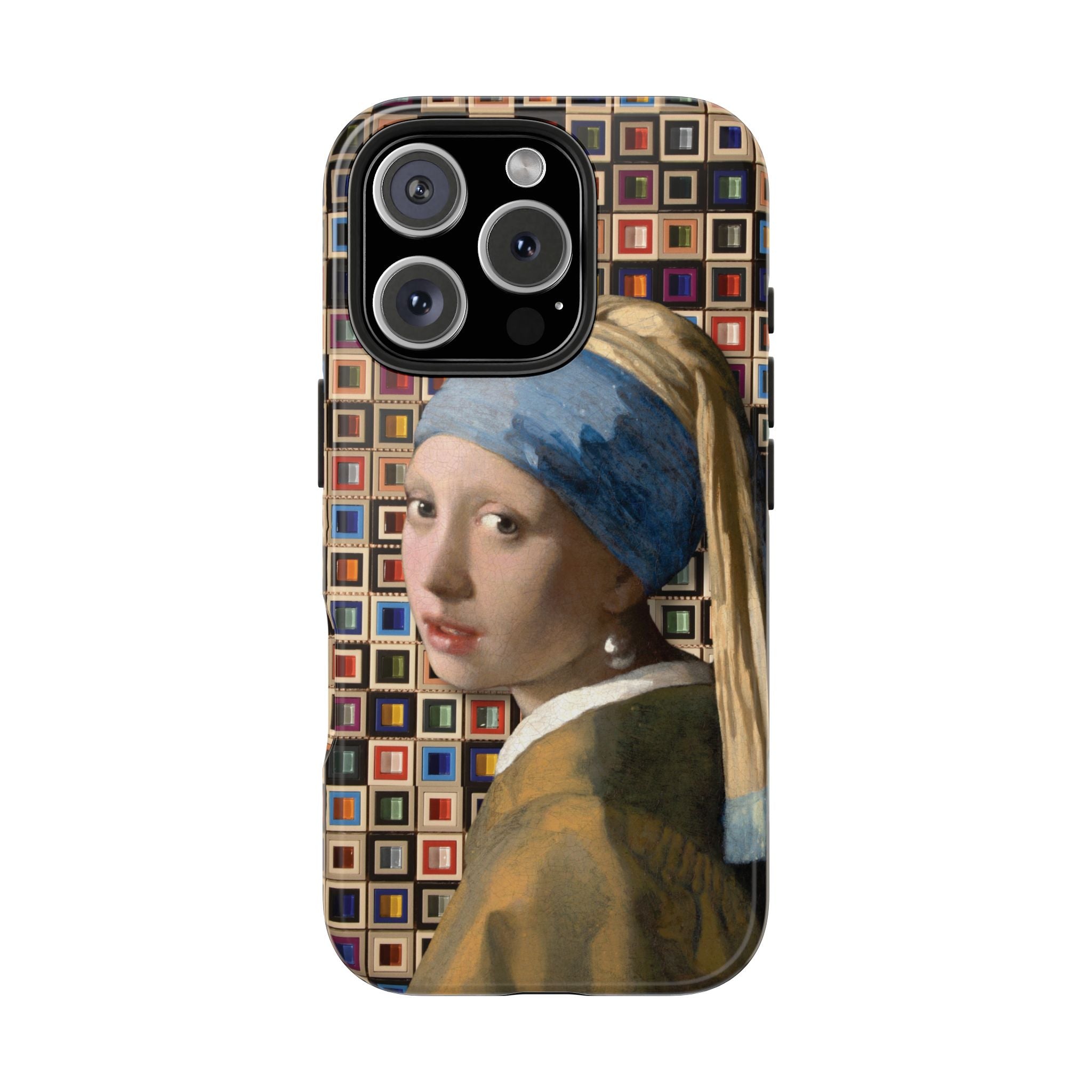 Girl with a Pearl Earring Collage iPhone Case