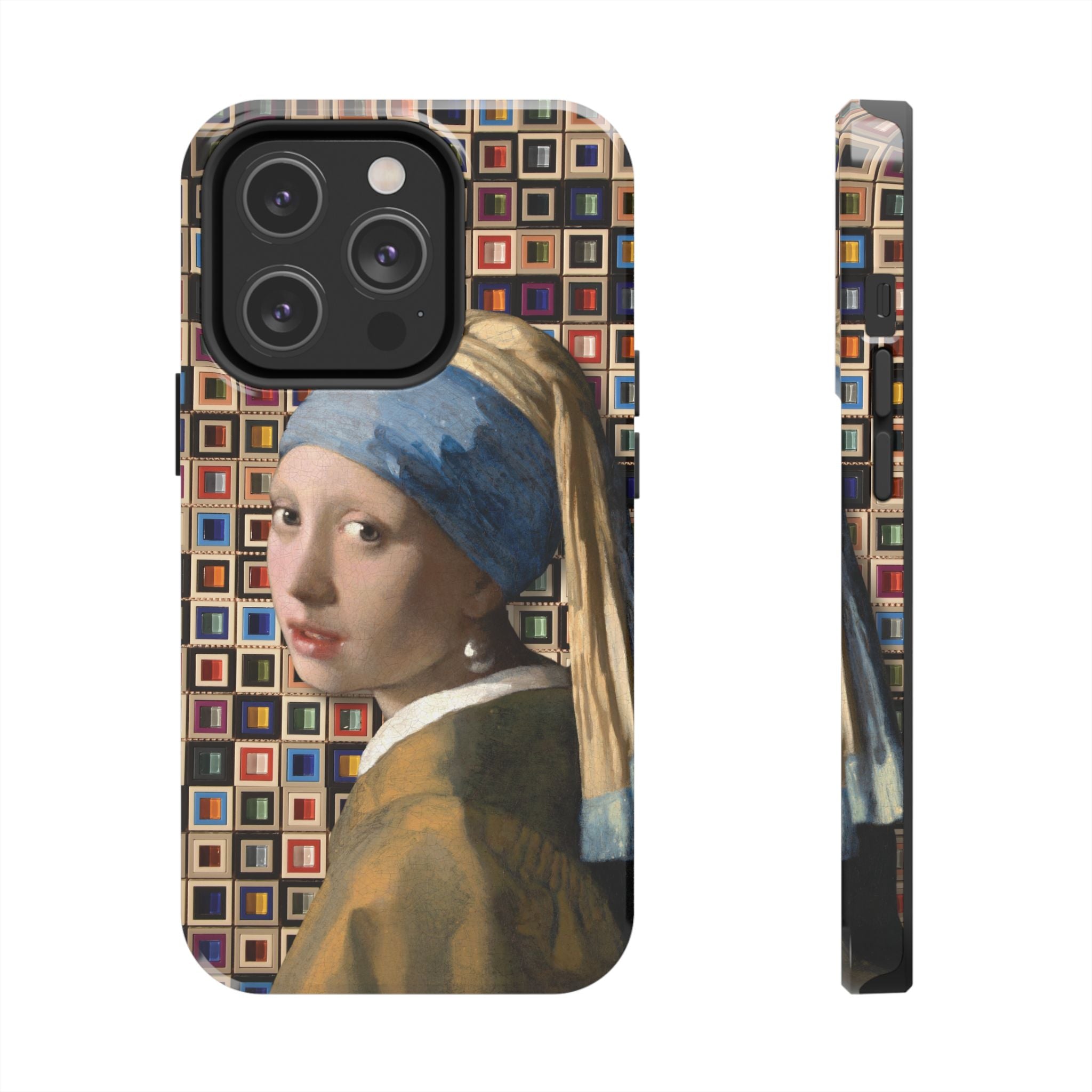 Girl with a Pearl Earring Collage iPhone Case