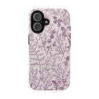 Plum Botanical Floral iPhone Case