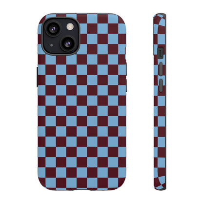 Checked Out | Blue & Brown Checkerboard Case