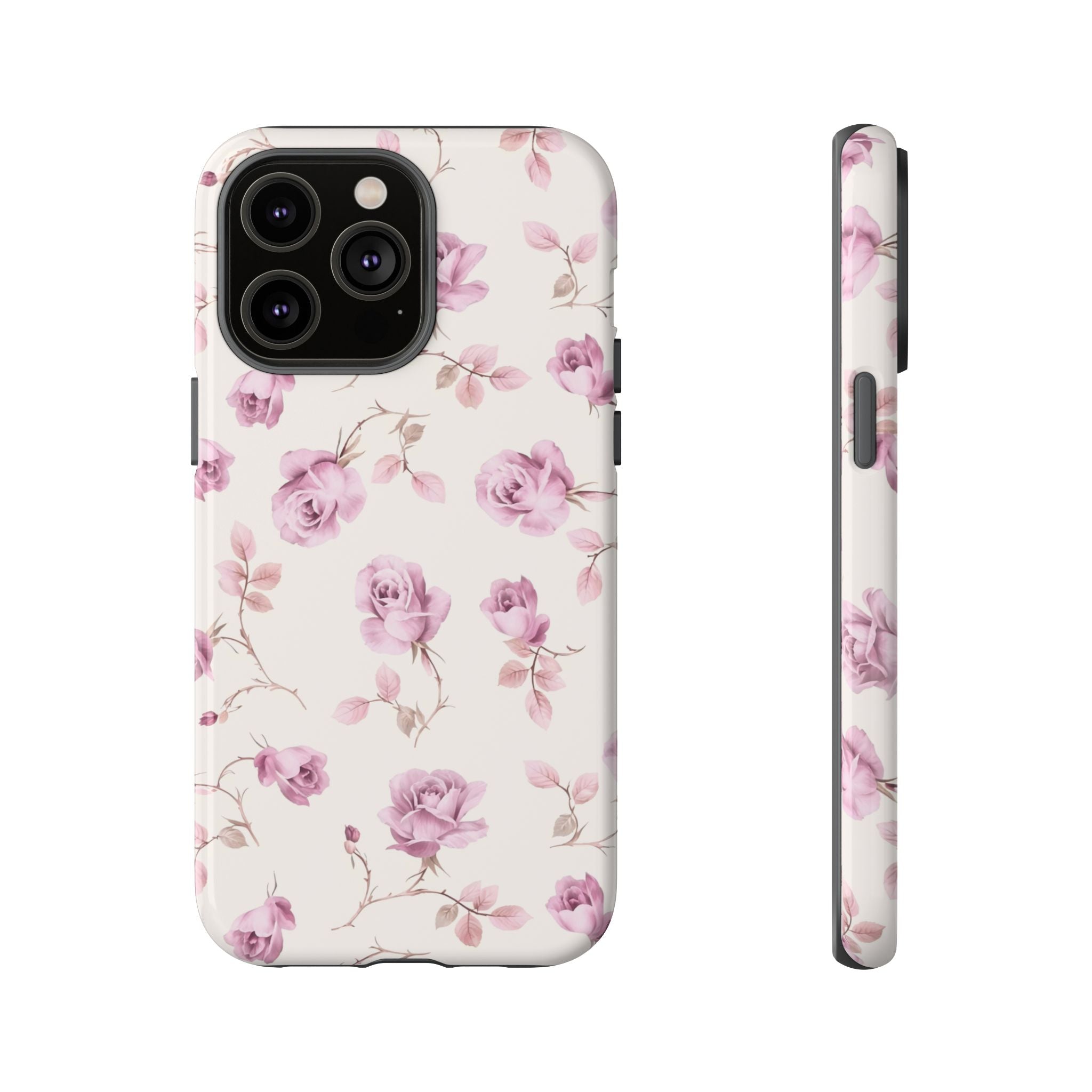 Rosa vintage | Coqueta floral Funda y vinilo para iPhone