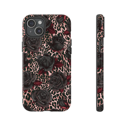 Midnight Rose | Pink Leopard Floral Case