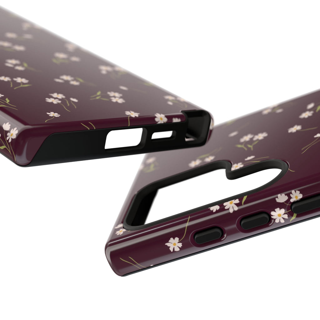 Dainty Daisy | Burgundy Floral Galaxy Case
