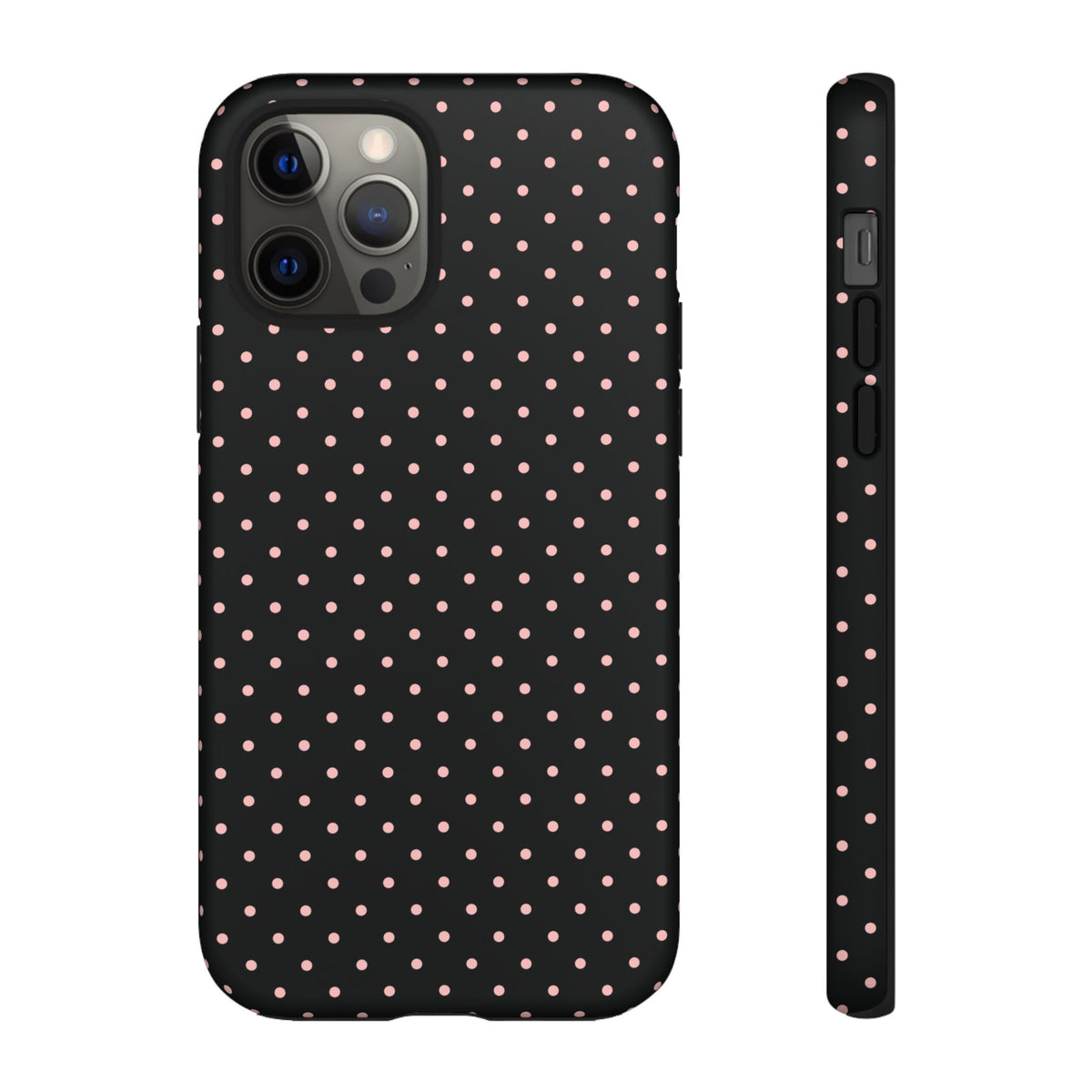 Polka Flirt | Pink & Black Polka Dot iPhone Case