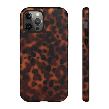 Shell Game | Dark Abstract Tortoise Print Case