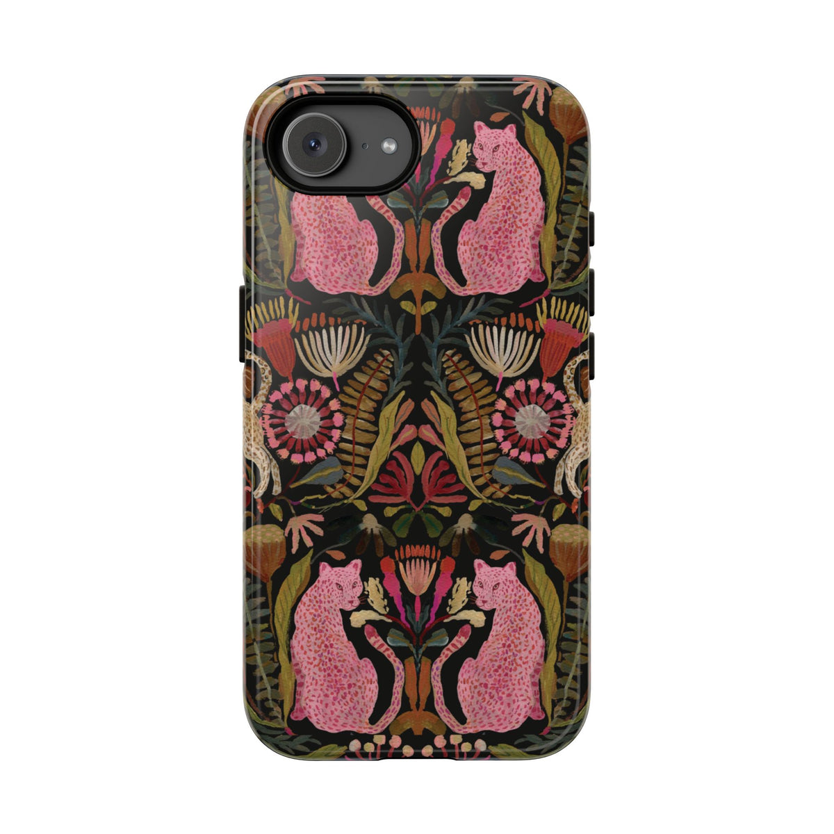 Leopard Botanical | Pink Leopard & Floral iPhone Case